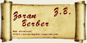 Zoran Berber vizit kartica